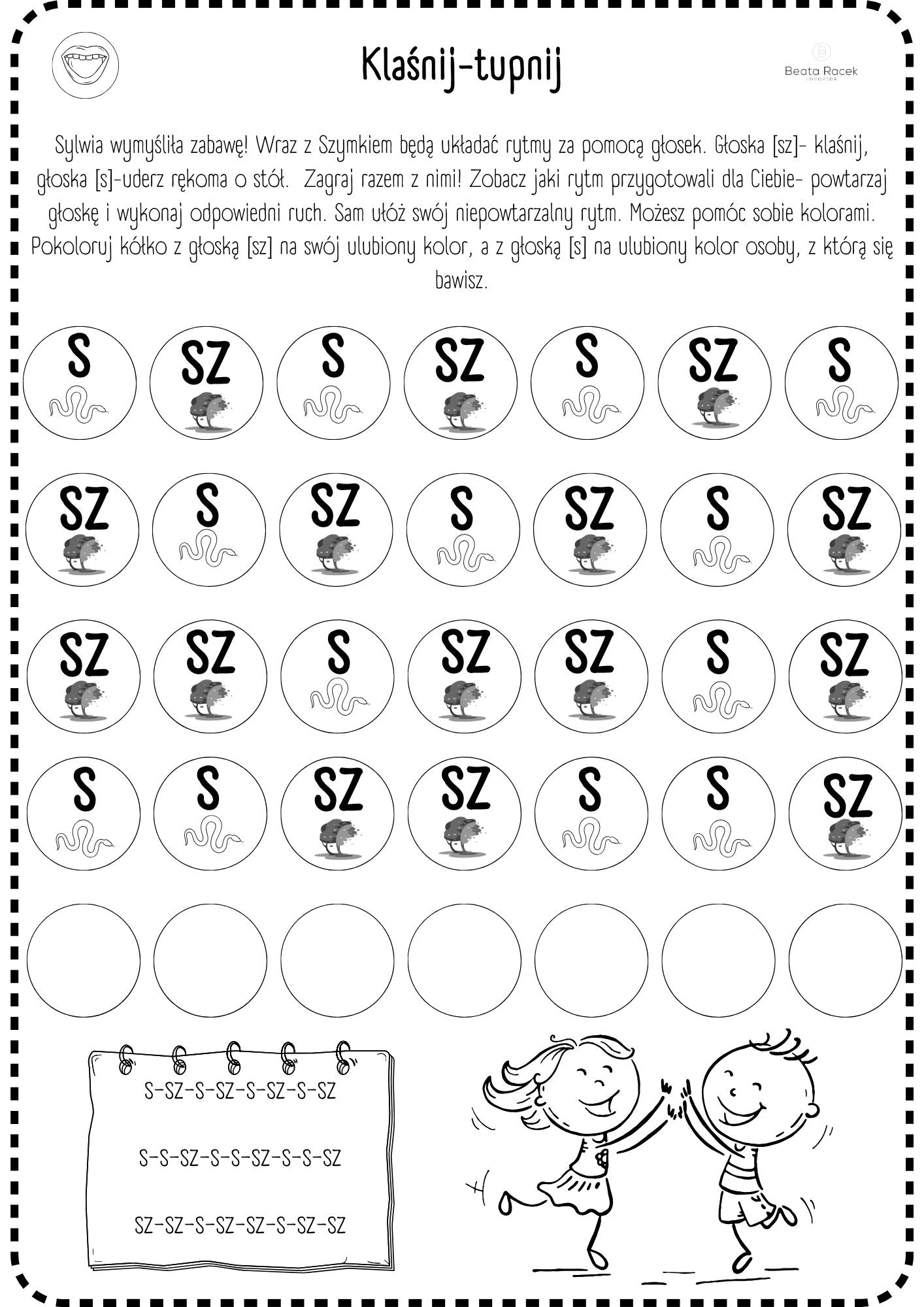 1 Część - różnicowanie i automatyzacja - głoski S-Ś-SZ