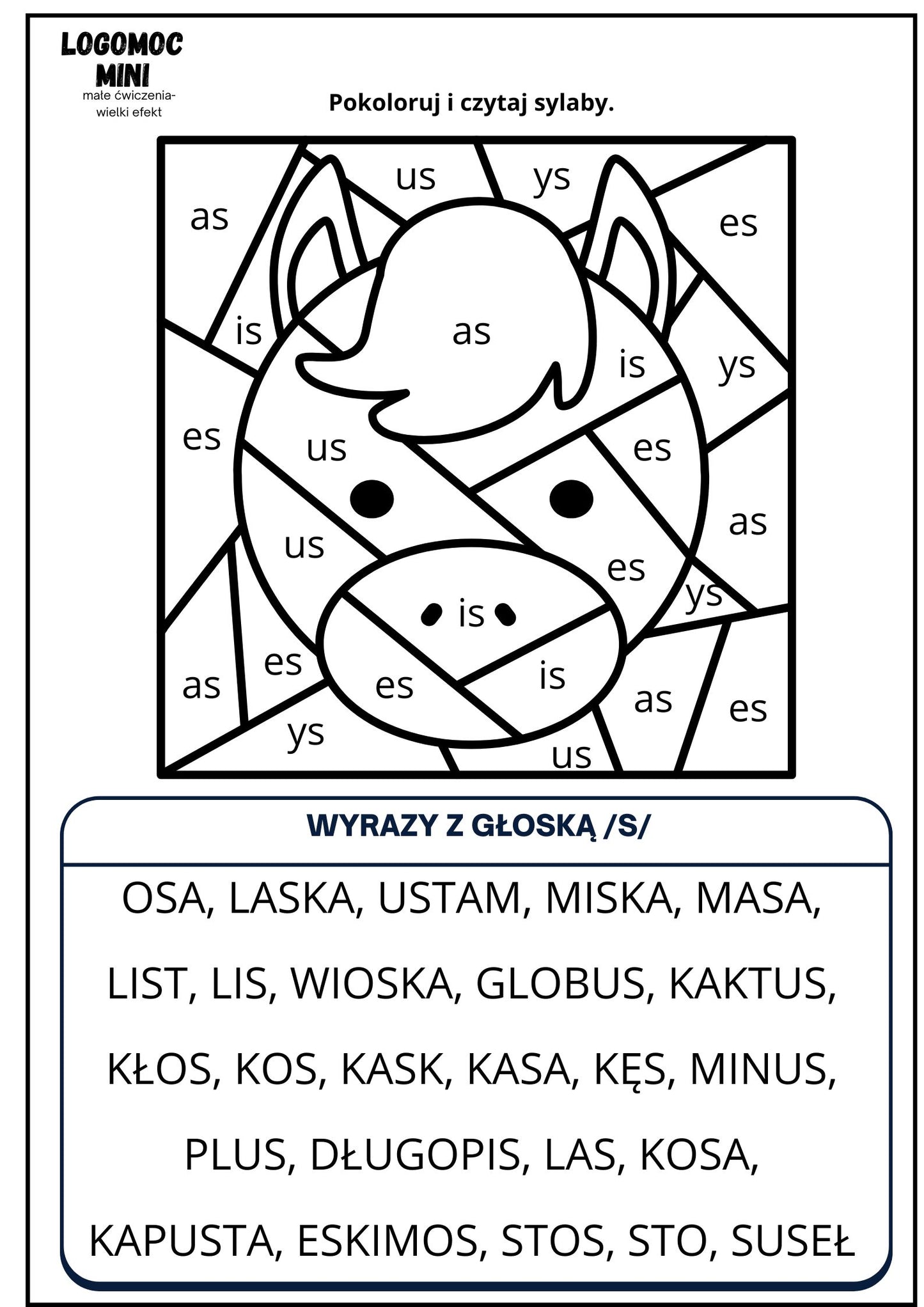 !BROSZURA LOGOPEDYCZNA NA GŁOSKI Ś-S-SZ