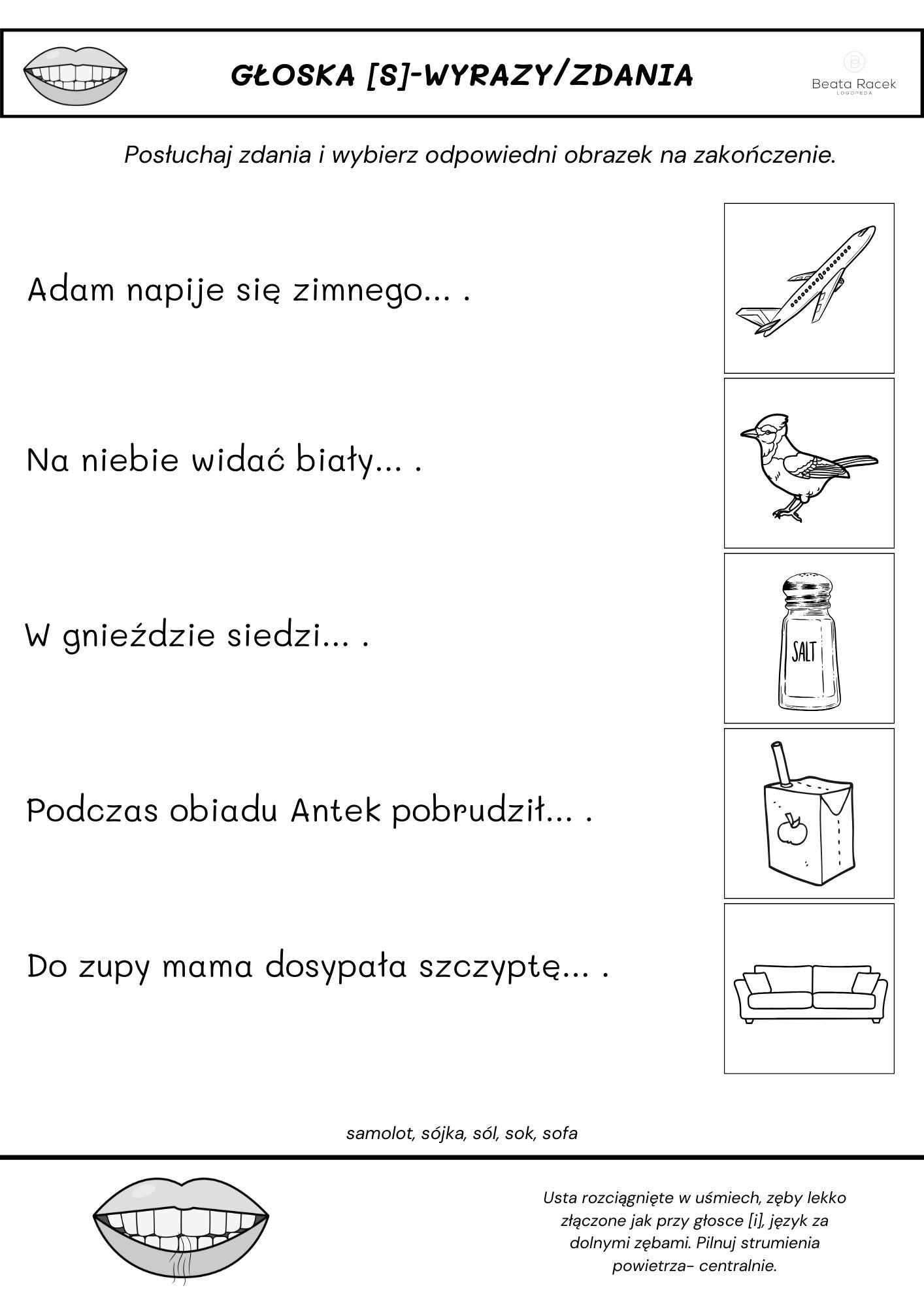 Pod lupą logopedy cz.5 - seplenienie - głoski s,z,dz,c oraz ś,ź,ć,dź
