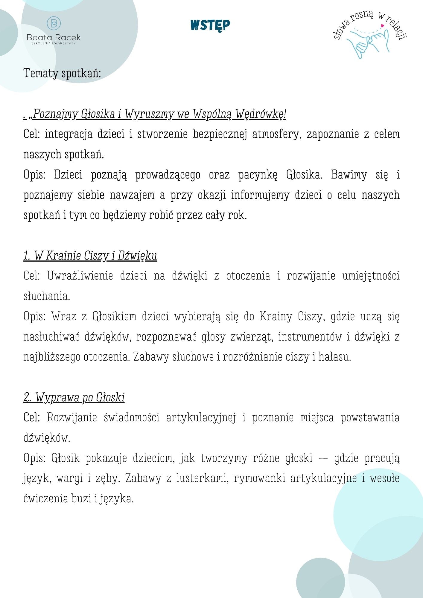 !Program logopedyczny - LOGOPEDYCZNE WĘDRÓWKI-Profilaktyczny program logopedyczny dla starszych grup przedszkolnych i edukacji wczesnoszkolnej.