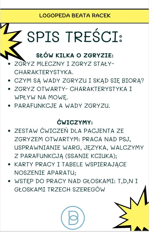 Pod lupą logopedy Zgryz otwarty