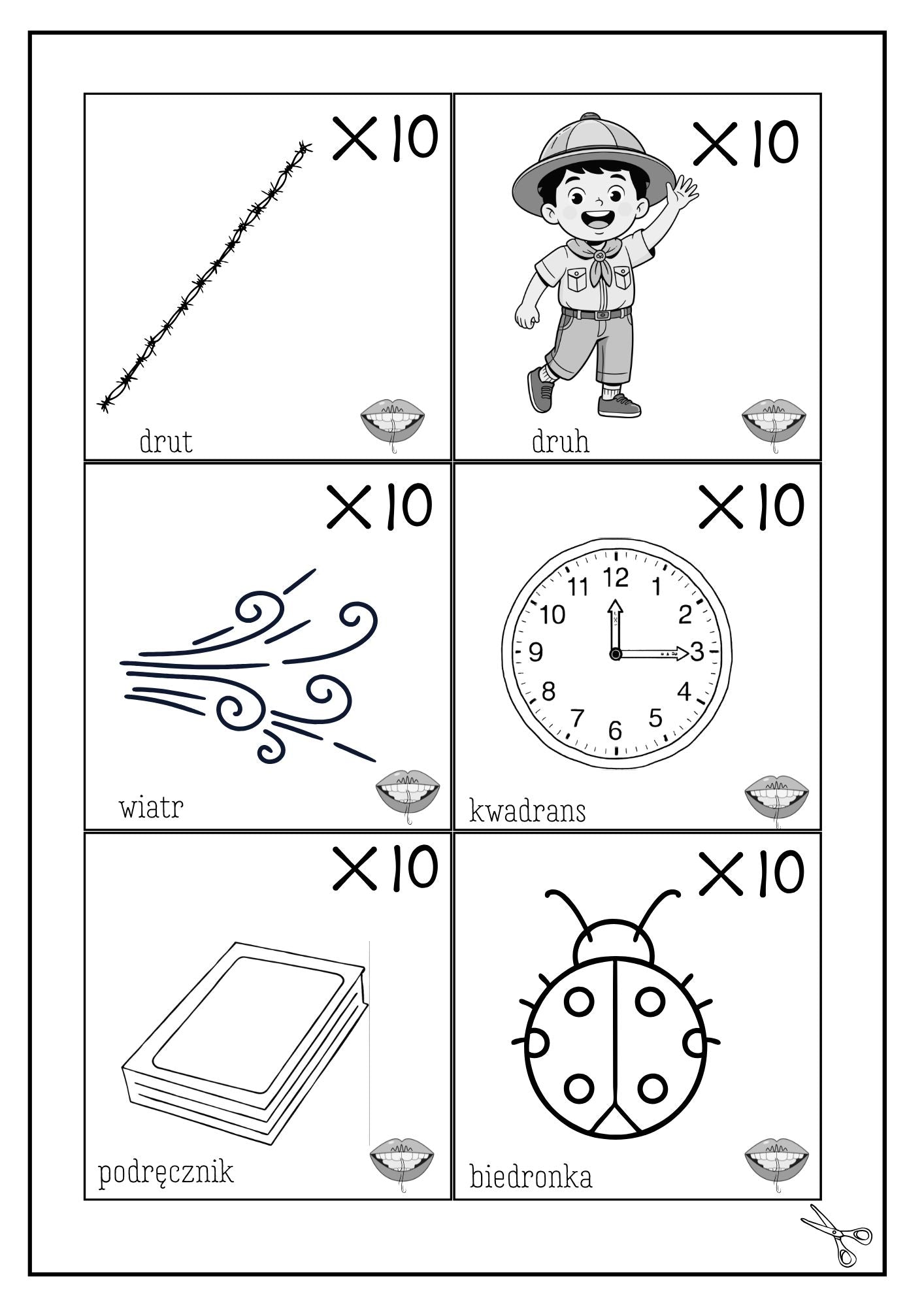 !!! Fiszki-przypominajki do głoski R