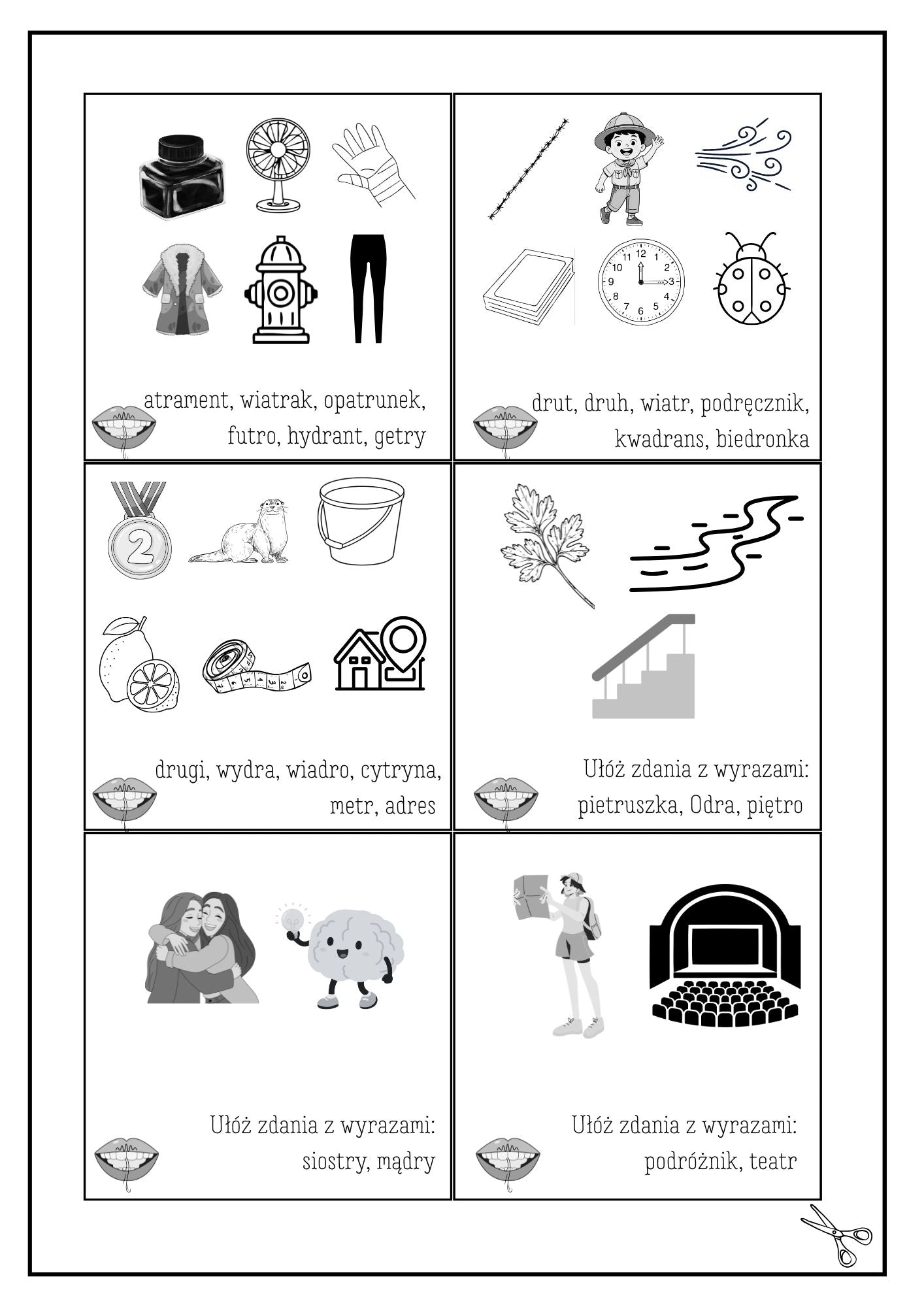 !!! Fiszki-przypominajki do głoski R