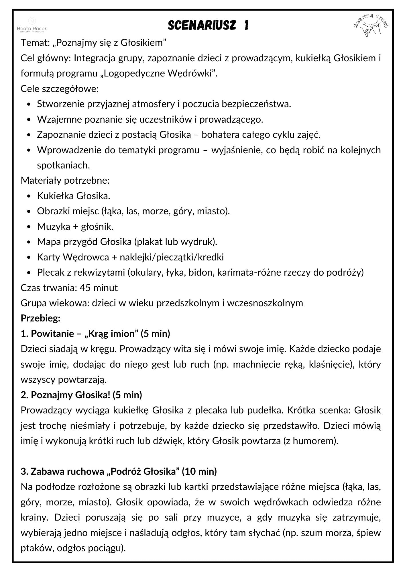 !Program logopedyczny - LOGOPEDYCZNE WĘDRÓWKI-Profilaktyczny program logopedyczny dla starszych  grup przedszkolnych i edukacji wczesnoszkolnej.