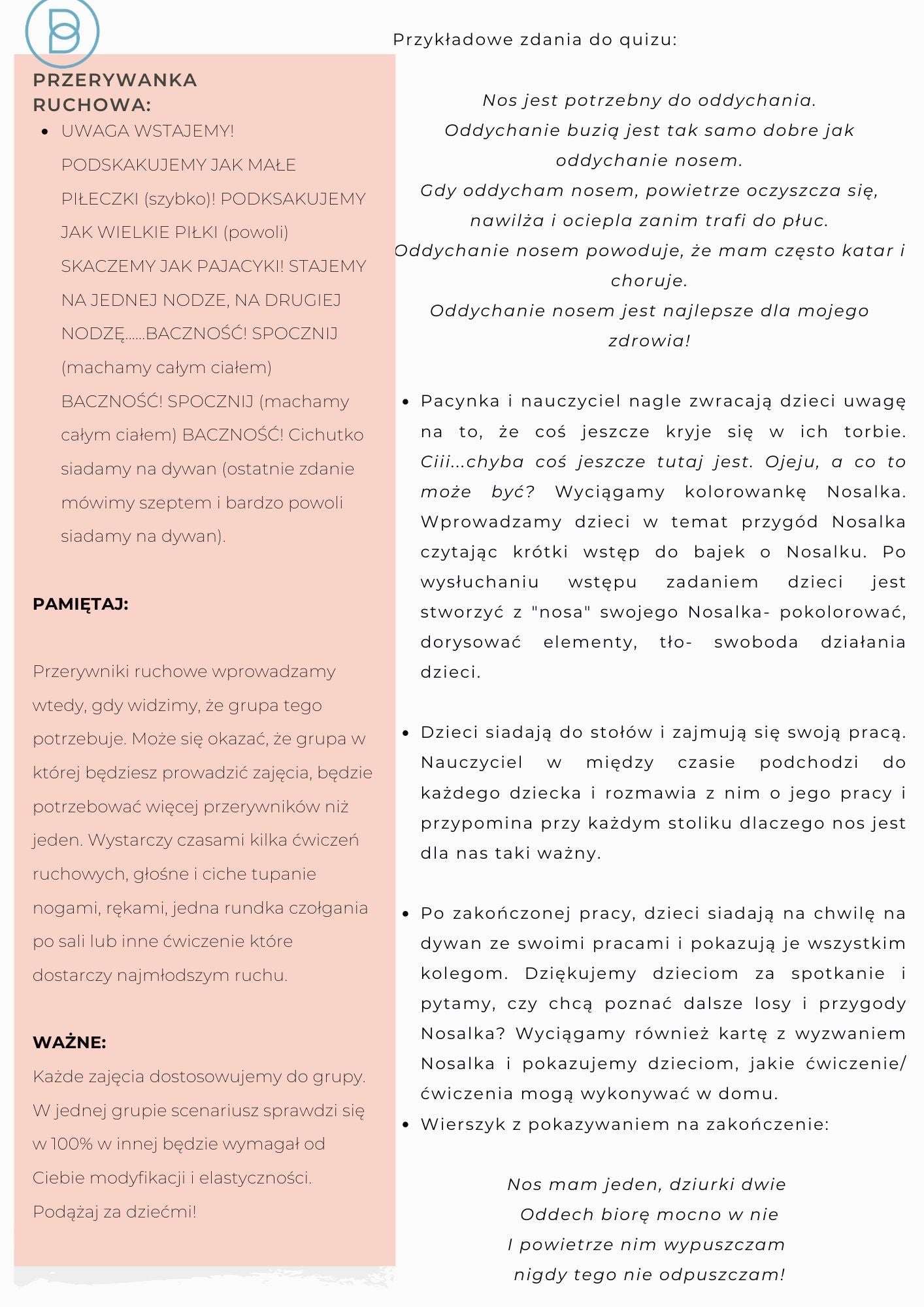 !Program logopedyczny - ODDYCHAM NOSEM CAŁY ROK (edycja 1)